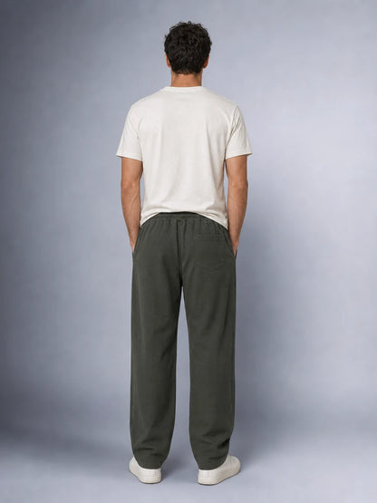 Müslin Görünümlü Baggy Pantolon Bol Kesim Rahat Günlük Pantolon (UNİSEX) (E10065)